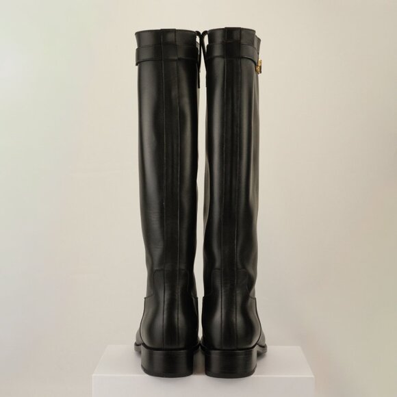Versace Medusa ‘95 Knee-High Leather Boots, Black, EU 40/US 10 - Picture 4 of 14